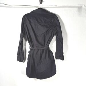 Habitual Black Denim Belted Utility Shirtdress Tunic Shirt Dress Sz S y2k preppy